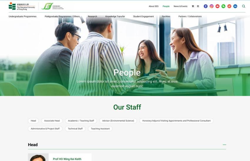 SES Department EDUHK - People